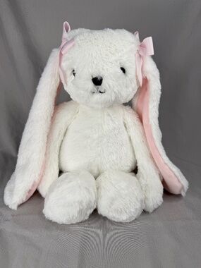 Lambs & Ivy Bunny – Snowflake (Pink Bows)